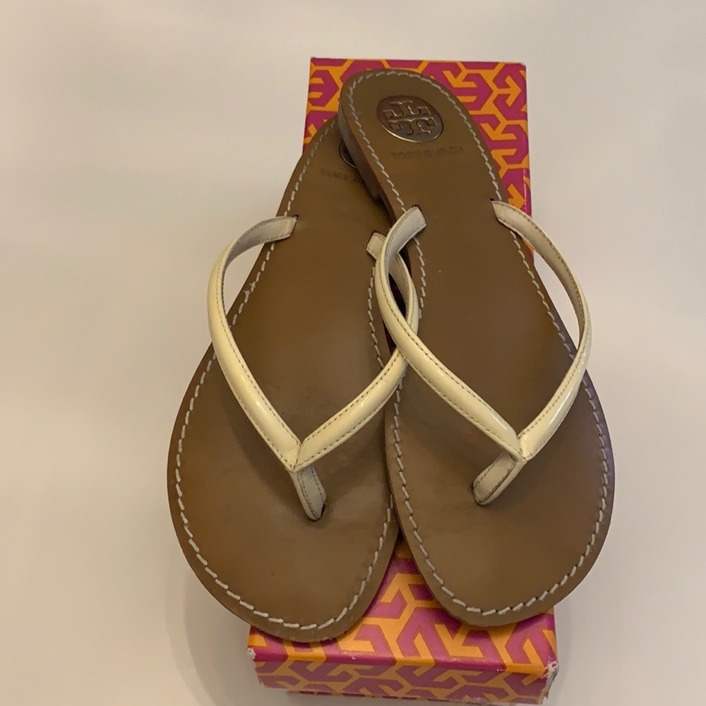 Tory Burch Abitha Patent Sandal Bleach Size 7